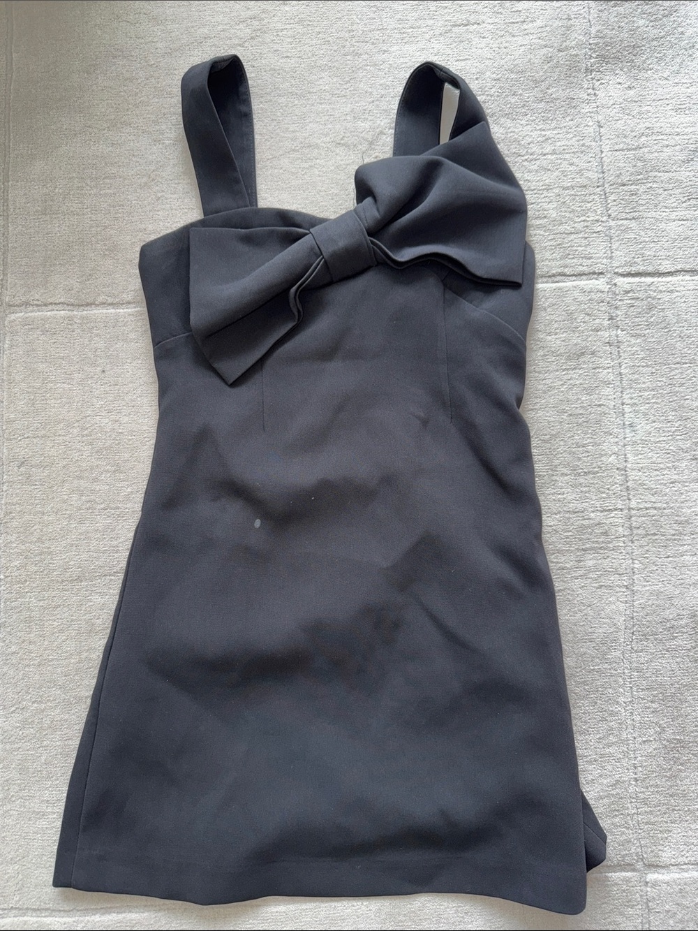 English Factory Black Mini Dress with Statement Bow